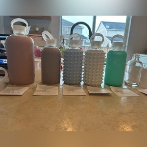 BKR bottles- various colors and sizes!
